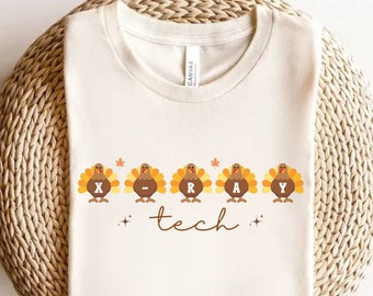 X-ray Tech Thanksgiving Shirt, Thanksgiving X-ray Crew T-shirt, Fall Xray Technologist Thanksgiving Shirt, Thankful Radiology Tech Gifts