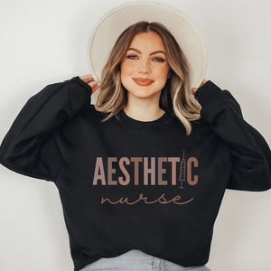 Aesthetic Nurse Sweatshirt Crewneck for Nurse Injector, Botox Dealer Sweater Shirt Gift for Cosmetic Nurse, Medspa Team Office Sweatshirts