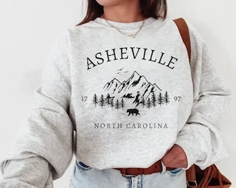 Asheville Sweatshirt, Asheville North Carolina Crewneck, Asheville Shirt, Asheville Gift, Souvenir, Asheville Family Vacation, Girls Trip