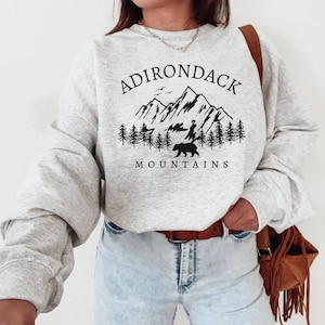 Sudadera de las Montañas Adirondack, Camisa de las Montañas Adirondack, Cuello Redondo de las Montañas Adirondack, Sudadera de las Montañas Adirondack de Nueva York