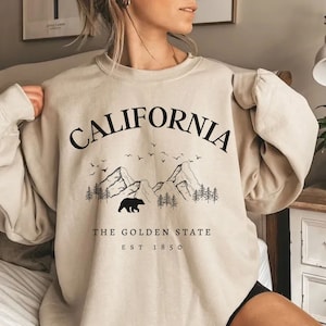 California Sweatshirt, California Bear Shirt, CA Golden State Crewneck, California Tshirt, Cali Vacation Trip, Girls Trip, Family Vacation