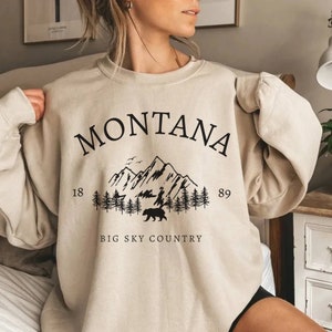 Montana Sweatshirt, Montana Shirt, Montana Crewneck, Montana Gift, Montana Girls Trip Shirt, Montana Vacation Sweater, Montana Souvenir
