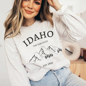 Idaho Sweatshirt, Idaho Shirt, Vintage Idaho Sweater, Idaho Crewneck, Idaho Vacation Sweatshirt, Idaho State, Idaho Gift,Idaho The Gem State