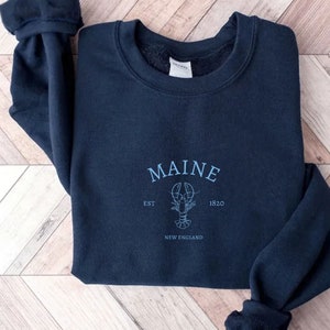 Maine Sweatshirt, Vintage Maine Sweater, Maine Shirt, Maine Crewneck, Maine Vacation Sweater, Maine State, Maine Gift, Maine Lobster Sweater