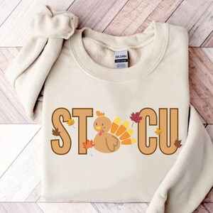 STICU Nurse Thanksgiving Sweatshirt, Sticu Nurse Crewneck, Surgical Trauma Intensive Care Unit Nurse Shirt, Shock Trauma ICU Nurse Sweater