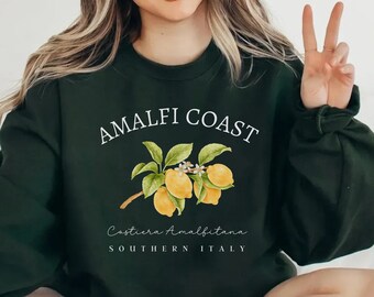 Amalfi Coast Sweatshirt, Costiera Amalfitana Crewneck, Italy Gift, Positano Sweatshirt, Amalfi Coast Gift Souvenir, Italy Vacation Trip
