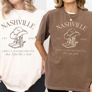 Custom Nashville Bachelorette Party Shirts, Last Rodeo Bachelorette Shirts, Cowgirl Bachelorette Club, Western Nashville Bridal Party Gifts
