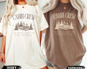 Custom Family Camping Shirts, Personalized Camping Matching Group Camping Crew Shirts, Cabin Girls Trip, Family Reunion Shirts, Cabin Crew