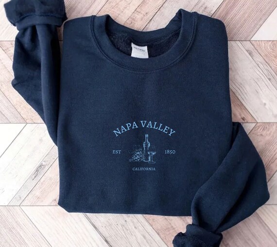 Napa Valley Sweatshirt, Vintage California Sweater, Vintage Cali Hoodie, Winery Sweatshirt, Girls Trip Sweatshirts, Vineyard Pullover