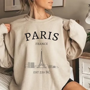 Paris Sweatshirt, Paris France Vacation, Vintage Paris Sweater, Paris Shirt, Eiffel Tower Sweatshirt, Paris Crewneck, Paris Trip Souvenir