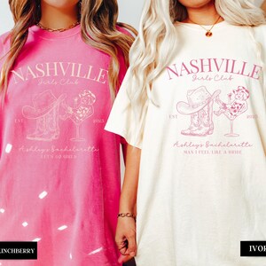 Custom Nashville Bachelorette Party Shirts, Last Rodeo Bachelorette Shirts, Cowgirl Bachelorette Club, Western Nashville Bridal Party Gifts