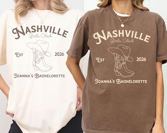 Custom Nashville Bachelorette Party Shirts, Cowgirl Bach Party Tees, Country Rodeo Bachelorette Party Gifts, Western Bridal Party Tshirt
