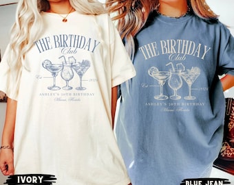 Birthday Shirts, Custom Birthday Club Shirt, 30th Birthday Girl Shirt, 21st Birthday Group Shirt, Birthday Trip Matching Shirts, Social Club