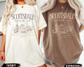 Scottsdale Bachelorette Party Shirt, Custom Desert Bachelorette Shirts, Scottsdale Before the Veil, Personalized Cocktail Bach Club Shirt