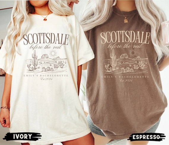 Scottsdale Bachelorette Party Shirt, Custom Desert Bachelorette Shirts, Scottsdale Before the Veil, Personalized Cocktail Bach Club Shirt