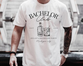 Bachelor Party Shirt, Custom Bachelor Club Shirt, Groomsmen Shirt, Custom Location Bachelor Party, Custom Groom, Funny Bachelor Party Shirt