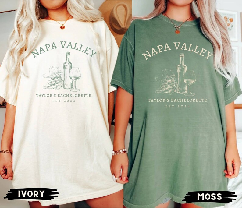 Wine Bachelorette Party Shirts, Custom Bachelorette Shirts, Napa Valley Shirts, Wineries Bach Party Shirts, Luxury Bachelorette, Bach Club immagine 2