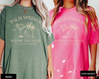 Palm Springs Bachelorette Party Shirt, Custom Bachelorette Shirts, Desert Bachelorette Tshirts, Personalized Bach Club, Bridal Party Shirts