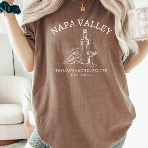 Wine Bachelorette Party Shirts, Custom Bachelorette Shirts, Napa Valley Shirts, Wineries Bach Party Shirts, Luxury Bachelorette, Bach Club immagine 5