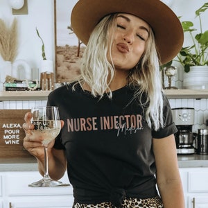 Aesthetic Nurse Shirt, Personalized Nurse Injector Shirt, Cosmetic Nurse Tee, Botox Dealer Shirt, Gift for Aesthetic Nurse, Botox Nurse Gift