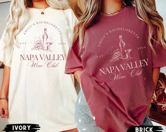Wine Bachelorette Shirts, Custom Winery Bachelorette Party Shirts, Napa Valley Shirts, Wineries Bach Party Shirts, Luxury Bachelorette Tees