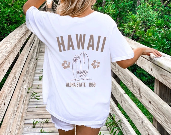 Aloha State T-shirt Surfboard Surf Shirt - Etsy