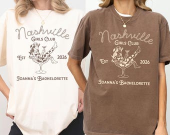 Nashville Bachelorette Party Shirts, Cowgirl Martini Bach Party Tees, Country Rodeo Bachelorette Party Gifts, Western Bridal Party Tshirt