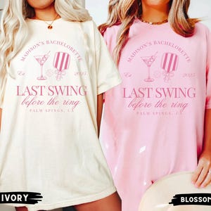Pickleball Bachelorette Shirts, Custom Pickleball Club Shirt, Last Swing, Personalized Luxury Bachelorette Party Shirts, Bach Club Shirts