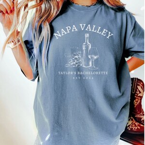 Wine Bachelorette Party Shirts, Custom Bachelorette Shirts, Napa Valley Shirts, Wineries Bach Party Shirts, Luxury Bachelorette, Bach Club immagine 3