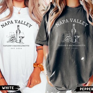 Wine Bachelorette Party Shirts, Custom Bachelorette Shirts, Napa Valley Shirts, Wineries Bach Party Shirts, Luxury Bachelorette, Bach Club immagine 4