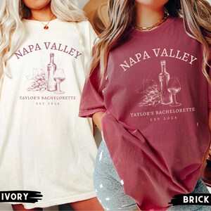 Wine Bachelorette Party Shirts, Custom Bachelorette Shirts, Napa Valley Shirts, Wineries Bach Party Shirts, Luxury Bachelorette, Bach Club immagine 1