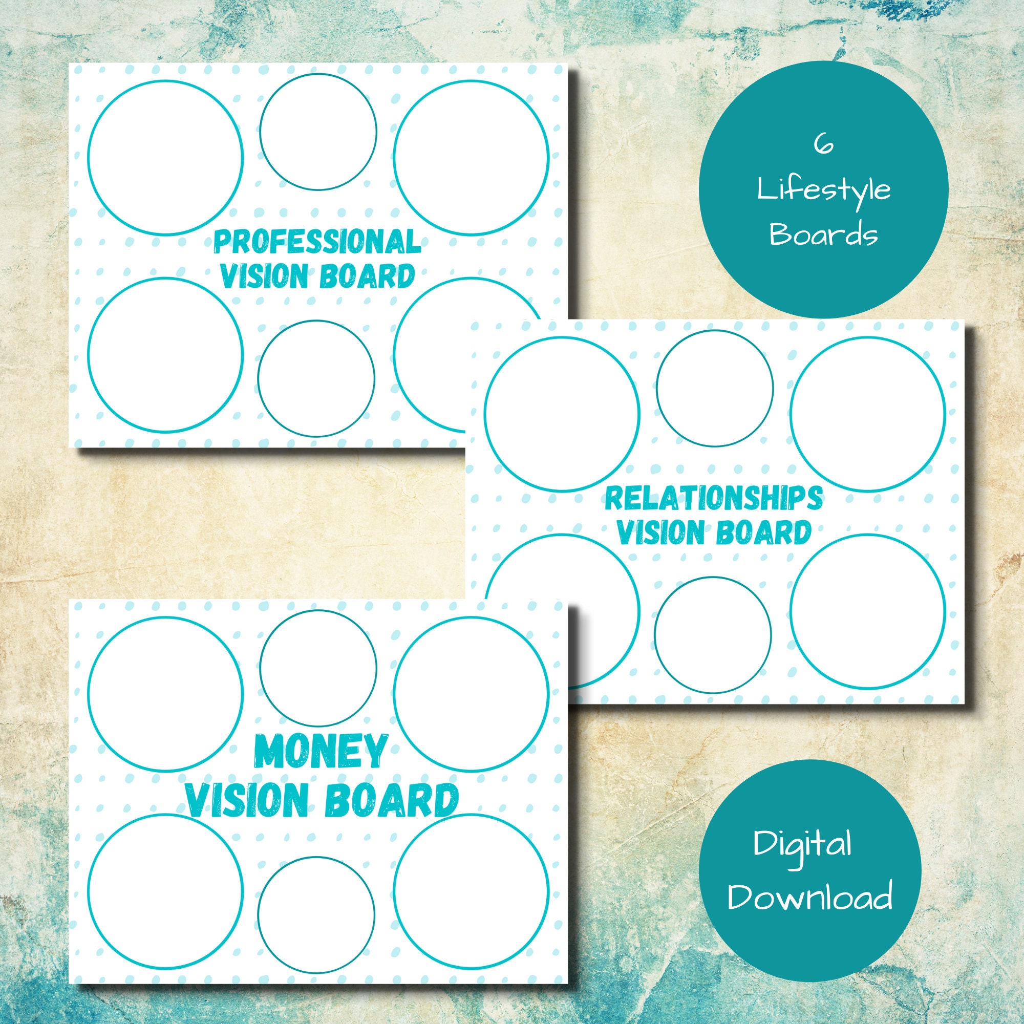 Printable Vision Board Kit With Words and Quotes 8.5 X 11 - Etsy