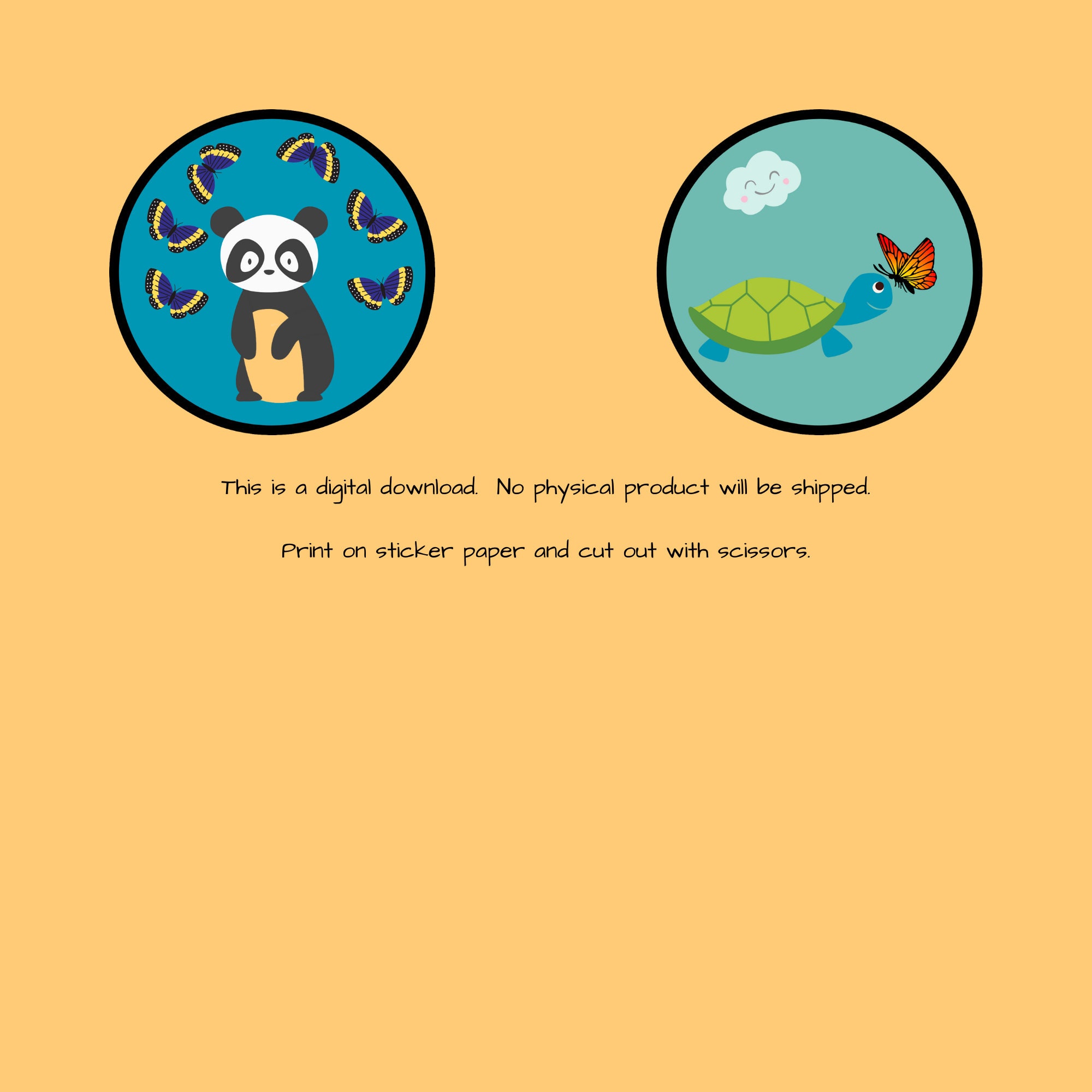Cute Printable Animal Stickers, Printable Animal Planner Stickers ...
