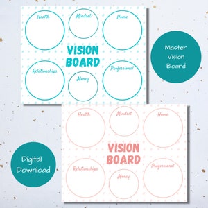 Printable Vision Board Kit With Words and Quotes 8.5 X 11 - Etsy