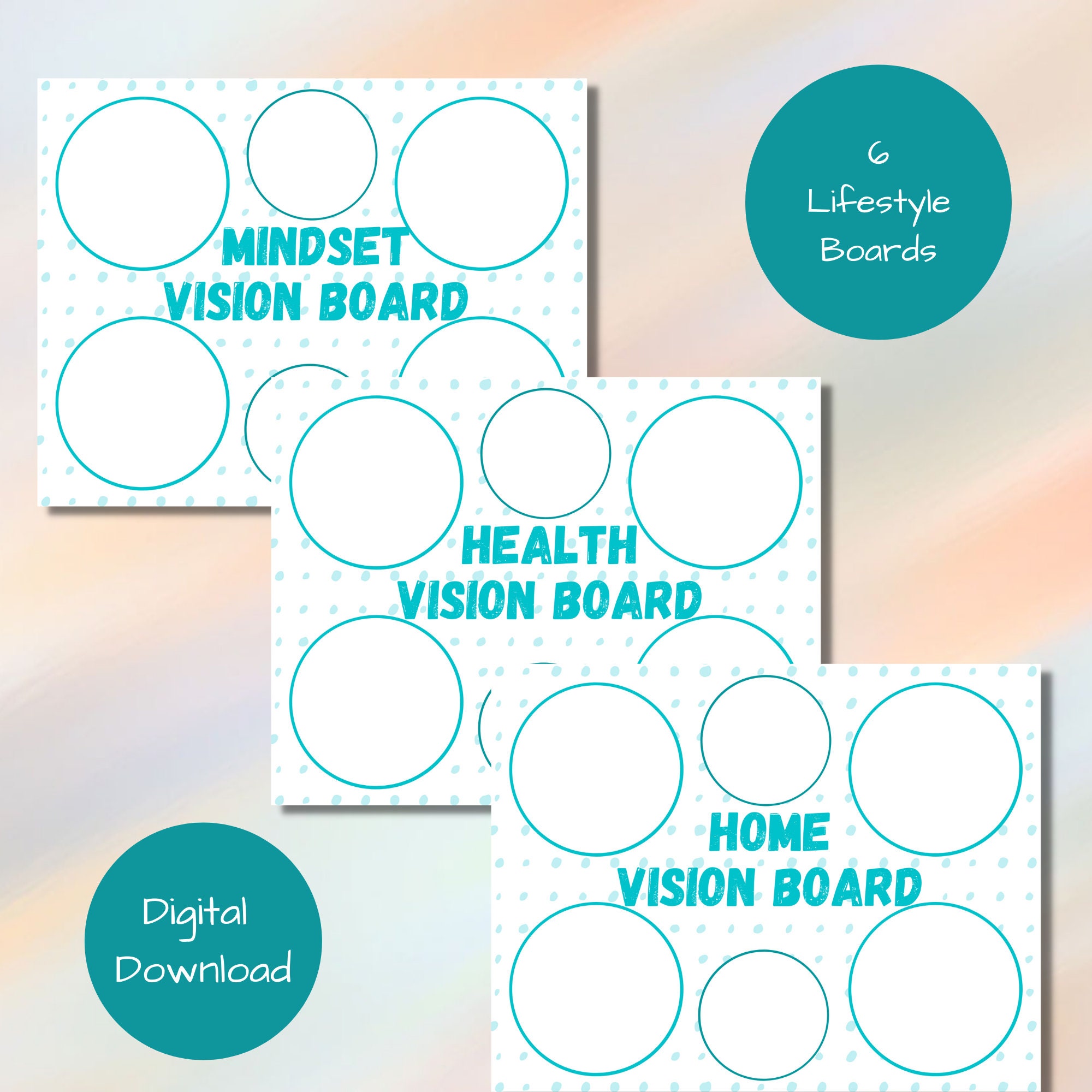 Printable Vision Board Kit With Words and Quotes 8.5 X 11 - Etsy