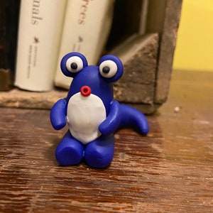 Blue Creature | Blue Monster | Polymer Clay | Tiny Monster | Cute Creature | Odd Gift