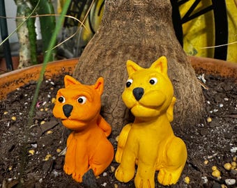 Unique Polymer Clay Cat Figurines - Adorable Gifts for Cat Lovers