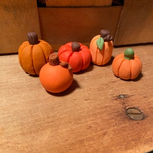 Mini Pumpkins | Miniature Fall Decor | Polymer Clay | Pumpins | Set of Pumpkins | Small Pumpkins