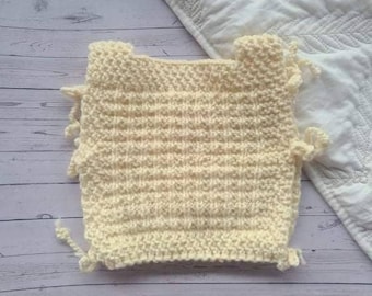 Baby Top gehäkelt. Handgemachtes Baby Top/Kleinkind Top. Warmes Häkeltuch.