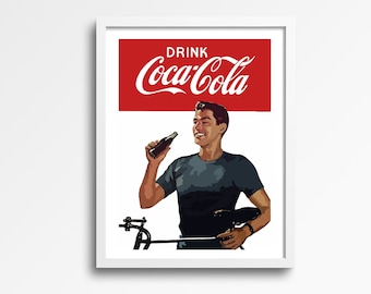 Coca Cola Vintage Poster Print, Coca-Cola Boy 9 x 12 Art Print, Coca Cola Collectibles, Coca Cola Advertising
