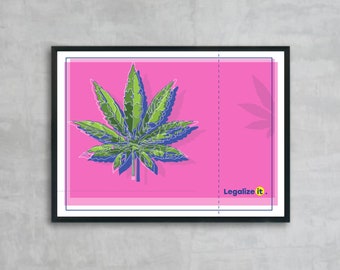 Weed Wall Art, Weed Plant, Cannabis Enthusiast, Printable Art, 24 x 16 Digital Art
