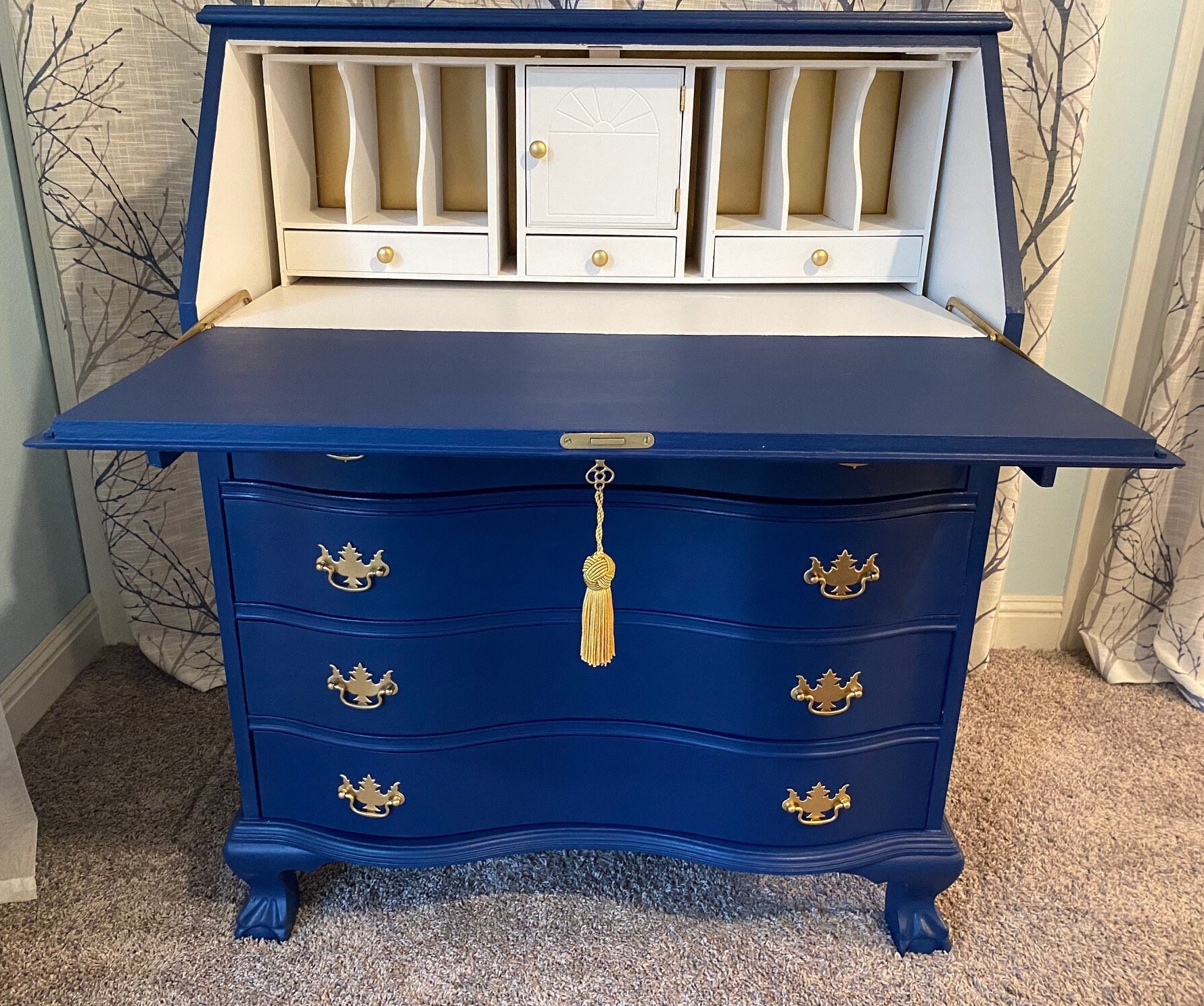 Painted antique secretary desk deals