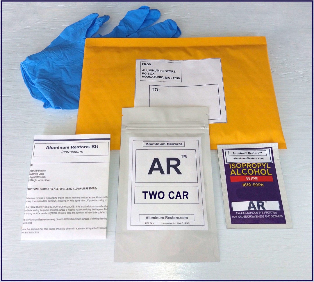 Aluminum Restore: two Car Quick Detailing Polish Kit Instantly Brightens  Hazy Anodized Auto Trim. Wipes FLAT PACK Ships Internationally 