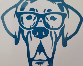 Great Dane with Glasses Decal