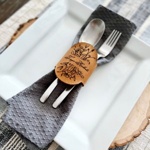 Personalized Genuine Leather Napkin Rings