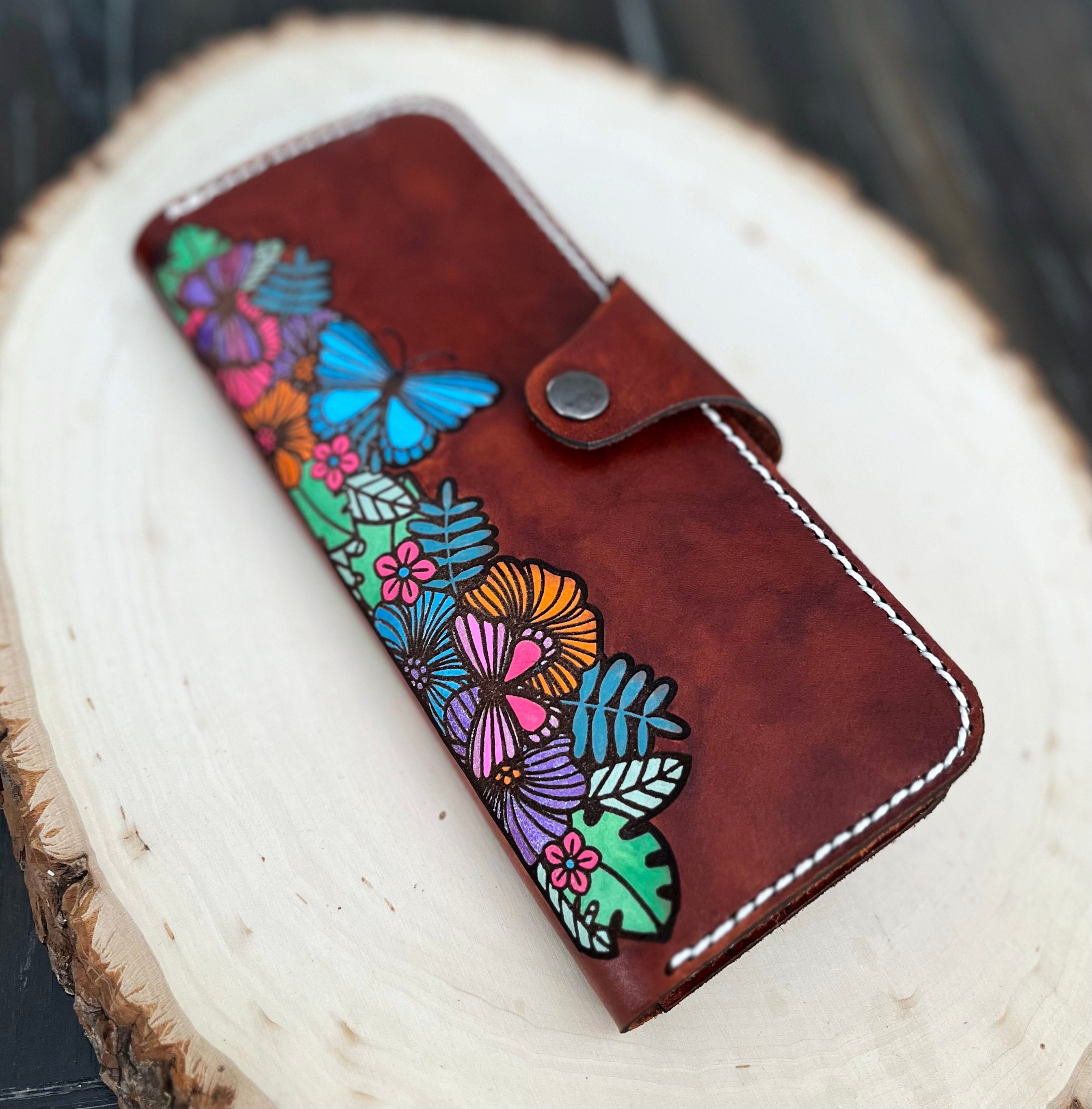 ONE OF A KIND HAND PAINTED WALLET - ROUND TRIP \ TELAMODA