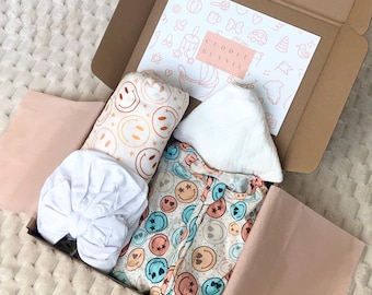 Baby Gift Box, Baby Girl Gift Box, Baby Gift Set, Baby Bamboo Pajamas Gift Box