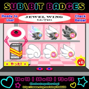 Sub Bit Jewel Wing Badges