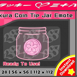 Sakura Coin Tip Jar Emote