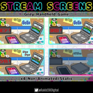 NON-Animated Grey Handheld Game Stream Screens